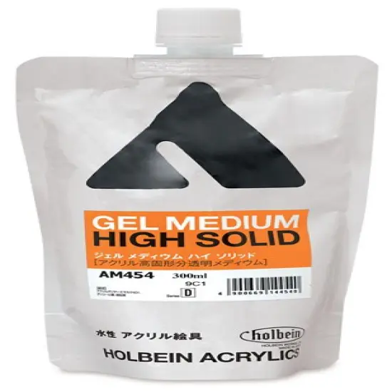 Holbein Acrylic Medium - High Solid Gel Medium, 300 ml pouch {1}