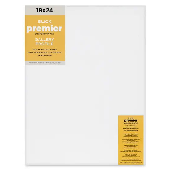 Blick Premier Stretched Cotton Canvas - Gallery Profile, Splined, 18" x 24" {1}