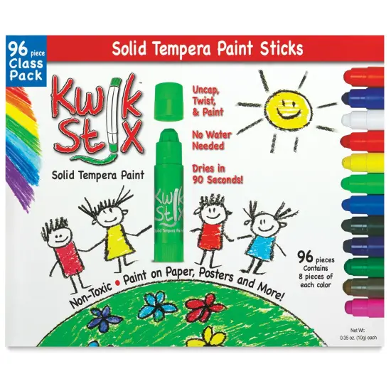 Kwik Stix Tempera Paint - Set of 96, Primary Colors {1}