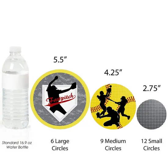 Big Dot of Happiness Grand Slam - Fastpitch Softball - Birthday Party or Baby Shower Giant Circle Confetti - Party D&eacute;cor - Large Confetti 27 Count {4}