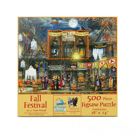 Sunsout Fall Festival 500 pc Halloween Jigsaw Puzzle 28572 {3}