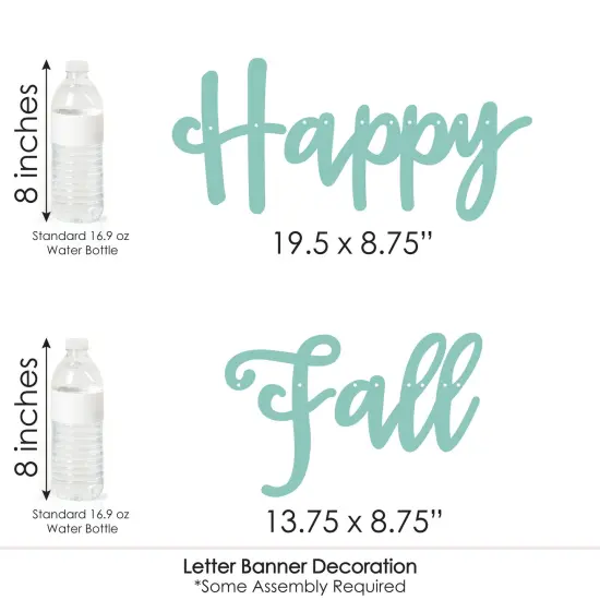 Big Dot of Happiness Happy Fall Truck - Harvest Pumpkin Party Letter Banner Decoration - 36 Banner Cutouts and Happy Fall Banner Letters {7}