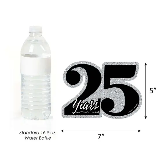 Big Dot of Happiness We Still Do - 25th Wedding Anniversary - Shaped Fill-in Invites - Anniversary Party Invitation Cards with Envelopes - Set of 12 {7}