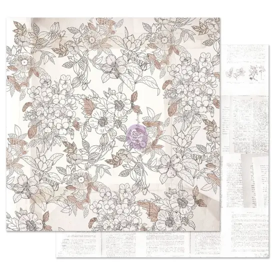 Prima Marketing PRETTY12-48842 Foiled Dbl-Sided Cardstock 12" X1-Pretty in Pale, Multi {1}