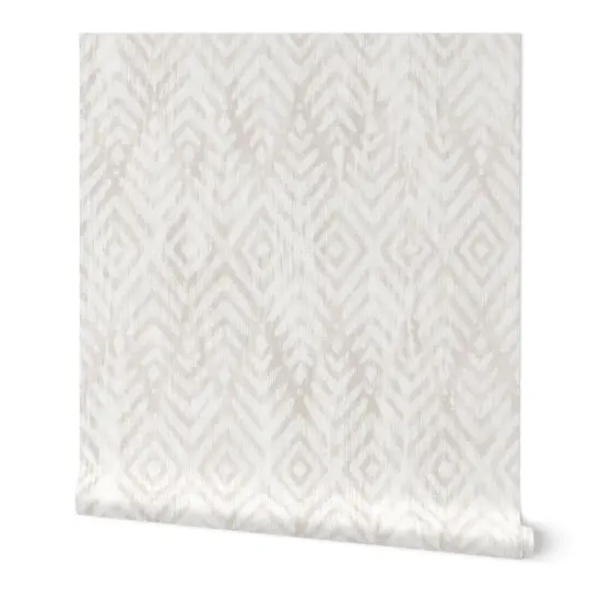 Peel & Stick Wallpaper 2FT Wide Rustic Geometric Ikat Custom Removable Wallpaper by Spoonflower {7}