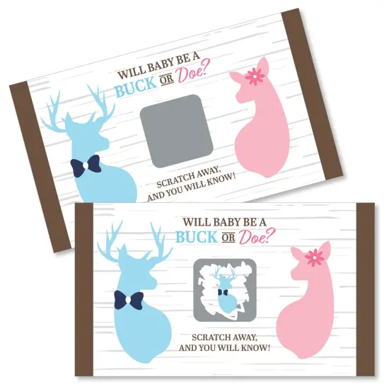 Big Dot of Happiness Boy Buck or Doe - Hunting Gender Reveal Scratch Off Cards - Baby Shower Game - 22 Count {1}