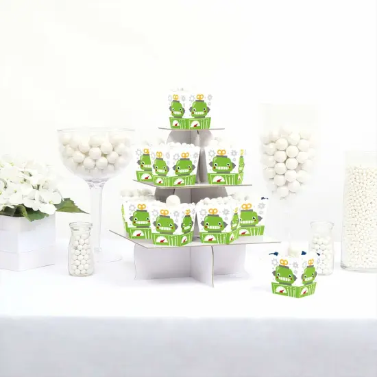 Big Dot of Happiness Gear Up Robots - Party Mini Favor Boxes - Birthday Party or Baby Shower Treat Candy Boxes - Set of 12 {4}