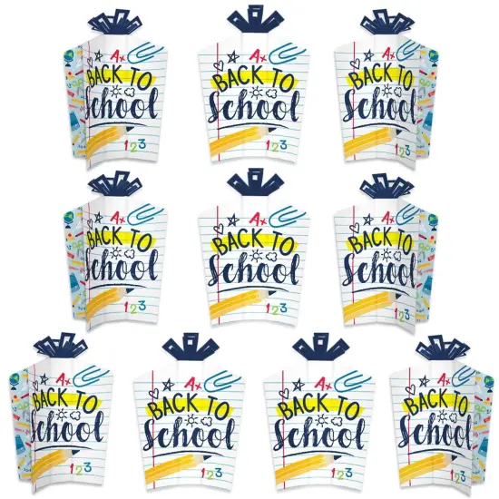 Big Dot of Happiness Back to School - Table Decorations - First Day of School Classroom Fold and Flare Centerpieces - 10 Count {1}