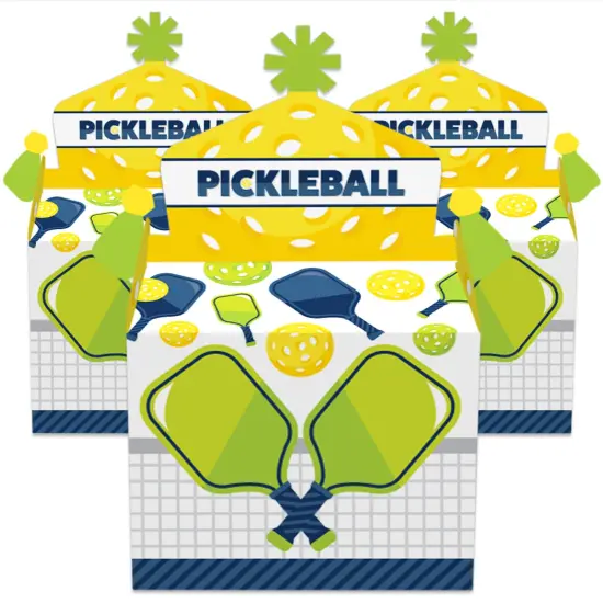 Big Dot of Happiness Let&rsquo;s Rally - Pickleball - Treat Box Party Favors - Birthday or Retirement Party Goodie Gable Boxes - Set of 12 {3}