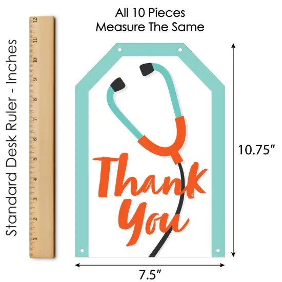 Big Dot of Happiness Thank You Doctors - Hanging Vertical Paper Door Banners - Doctor Appreciation Week Wall Decoration Kit - Indoor Door Decor {7}