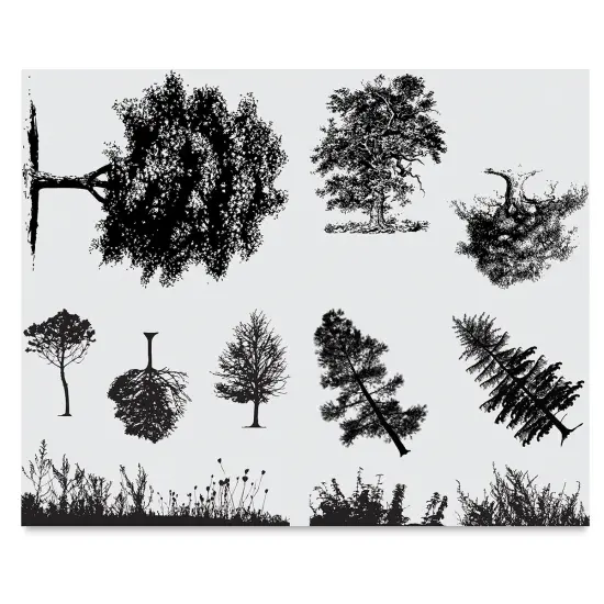 Mayco Designer Silkscreens - Trees and Grass {2}