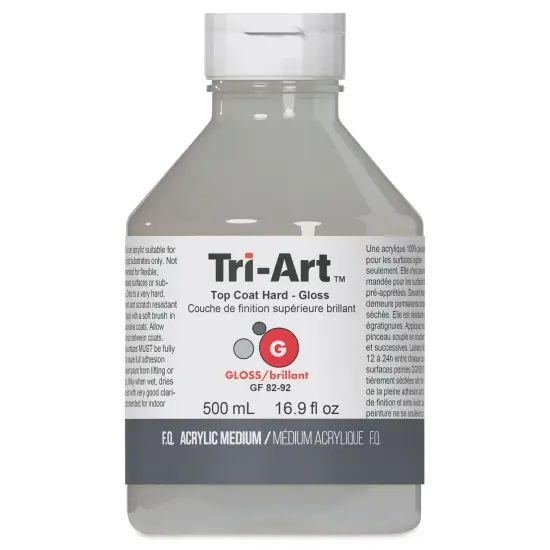 Tri-Art Top Coat Medium - Hard Gloss, 17 oz, Bottle {1}