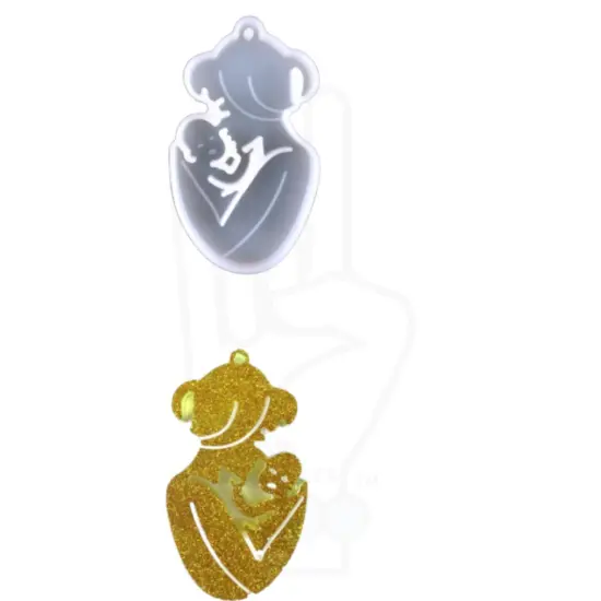 Mother Baby Keychain Etched Mold for Epoxy Resin Art {1}