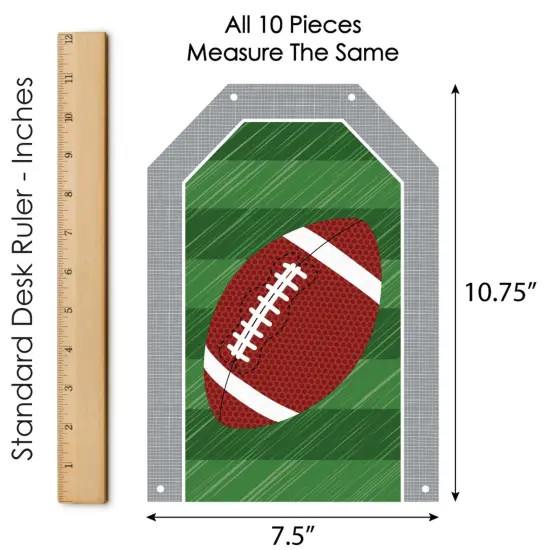 Big Dot of Happiness End Zone - Football - Hanging Vertical Paper Door Banners - Baby Shower or Birthday Party Wall Decoration Kit - Indoor Door Decor {7}