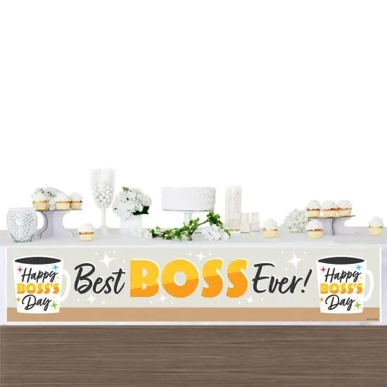 Big Dot of Happiness Happy Boss's Day - Best Boss Ever Decorations Party Banner {4}