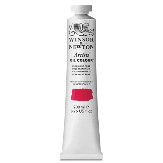 Winsor & Newton Artists' Oil Color - Permanent Rose, 200 ml tube {1}
