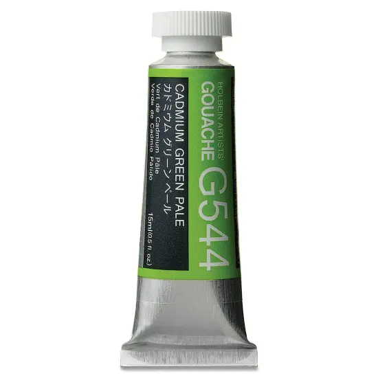 Holbein Artists' Gouache - Cadmium Green Pale, 15 ml tube {2}