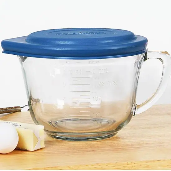 Anchor Hocking Glass Mixing Batter Bowl with Lid 2 Quart {5}