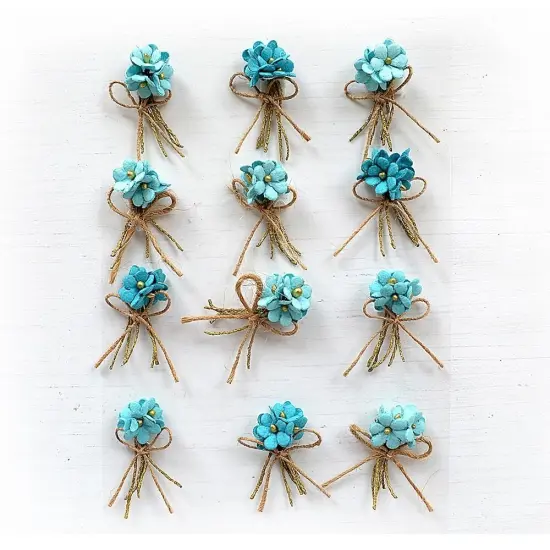 Pack of 3 - Little Birdie Paper Bouquet 12/Pkg-Song Of The Sea {2}