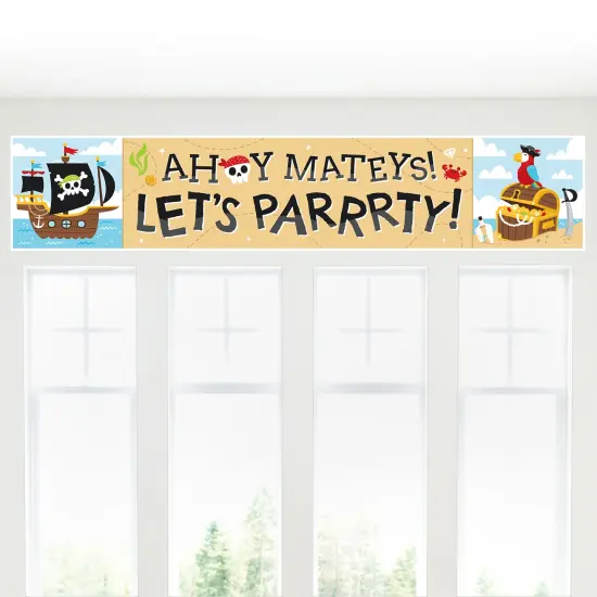Big Dot of Happiness Pirate Ship Adventures - Skull Party Decorations Party Banner {6}