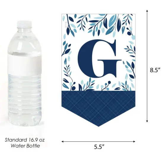 Big Dot of Happiness First Communion Blue Elegant Cross - Boy Religious Party Bunting Banner - Party Decorations - God Bless Your 1st Communion {4}