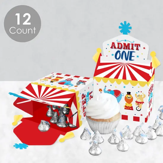 Big Dot of Happiness Carnival - Step Right Up Circus - Treat Box Party Favors - Carnival Themed Party Goodie Gable Boxes - Set of 12 {4}