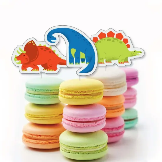 Big Dot of Happiness Roar Dinosaur - DIY Shaped Dino Mite T-Rex Baby Shower or Birthday Party Cut-Outs - 24 Count {4}