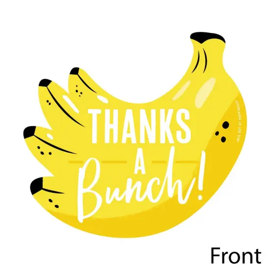Big Dot of Happiness Let's Go Bananas - Shaped Thank You Cards - Tropical Party Thank You Note Cards with Envelopes - Set of 12 {4}