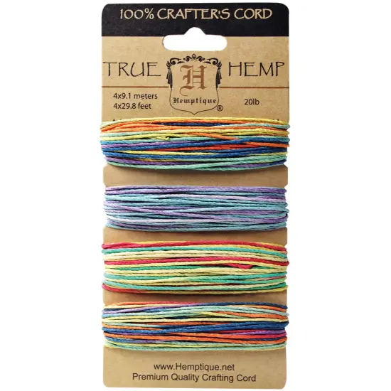 Hemptique Hemp Cord Variegated 20lb 120' {1}