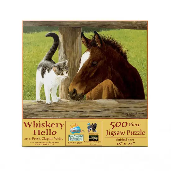 Sunsout A Whiskery Hello 500 pc Jigsaw Puzzle 51528 {4}