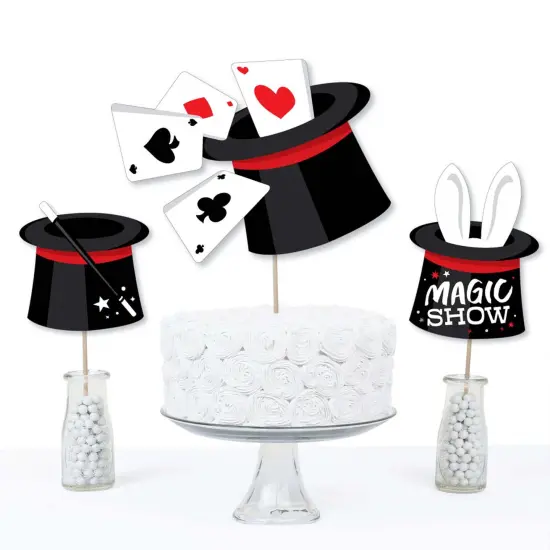 Big Dot of Happiness Ta-Da, Magic Show - Magical Birthday Party Centerpiece Sticks - Table Toppers - Set of 15 {4}