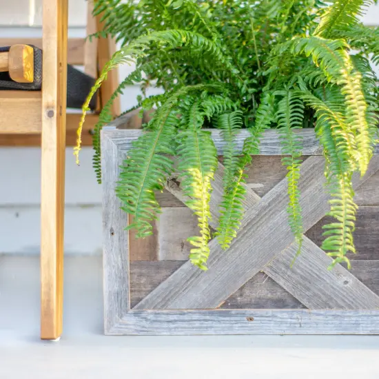 Farmhouse Deluxe 22.5 x 14.5, 30 in. Diameter, Decorative Planter Box Collar Grey {3}