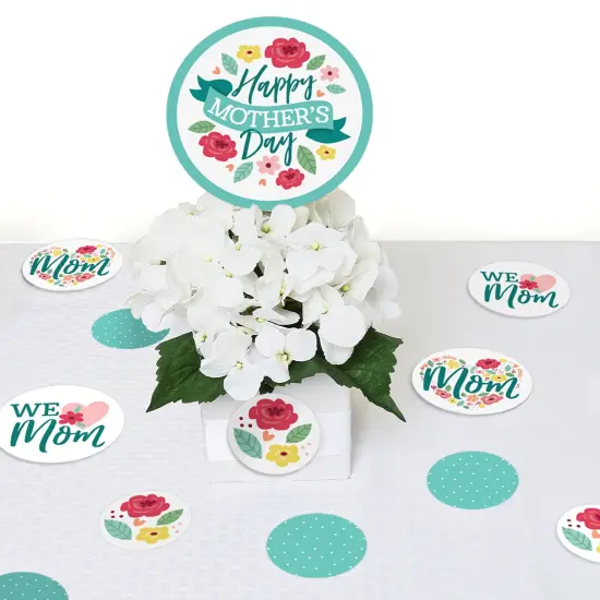 Big Dot of Happiness Colorful Floral Happy Mother's Day - We Love Mom Party Giant Circle Confetti - Party Decorations - Large Confetti 27 Count {7}