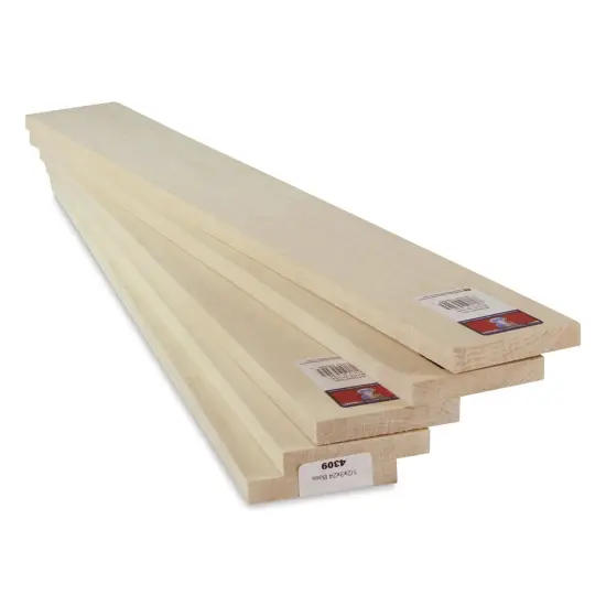 Midwest Products Basswood Sheets - 5 Pieces, 1/2" x 3" x 24" {1}