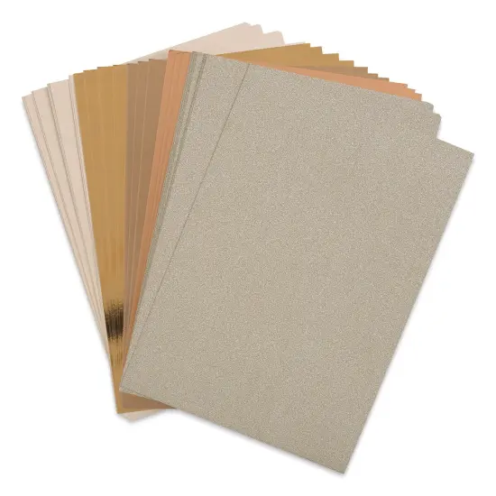 Sizzix Surfacez Opulent Cardstock - Rose Gold, Package of 50 Sheets, 8"W x 11-1/2"L, 250 gsm {1}