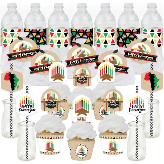 Big Dot of Happiness Happy Kwanzaa Heritage Holiday Party Favors and Cupcake Kit - Fabulous Favor Party Pack - 100 Pieces {1}