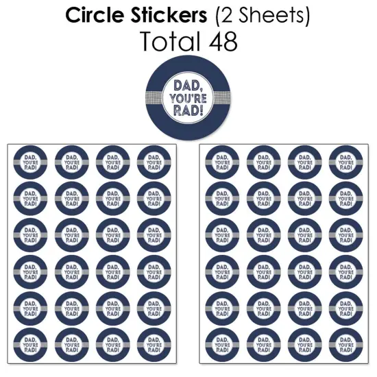 Big Dot of Happiness My Dad is Rad - Mini Candy Bar Wrappers, Round Candy Stickers & Circle Stickers - Father's DayCandy Favor Sticker Kit - 304 Pcs {7}