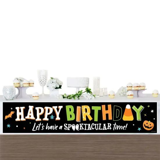 Big Dot of Happiness Jack-O'-Lantern Halloween - Happy Birthday Kids Halloween Decorations Party Banner {4}