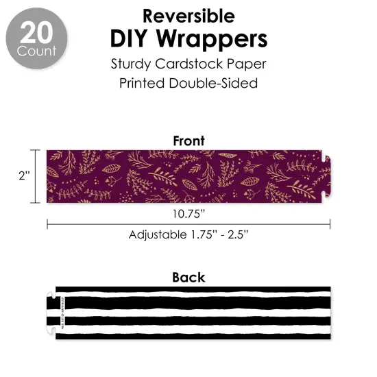 Big Dot of Happiness Elegant Thankful for Friends - Friendsgiving Thanksgiving Party Favors and Cupcake Kit - Fabulous Favor Party Pack - 100 Pieces {4}