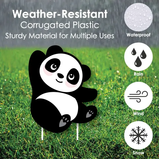 Big Dot of Happiness Party Like a Panda Bear - Yard Sign & Outdoor Lawn Decorations - Baby Shower or Birthday Party Yard Signs - Set of 8 {4}