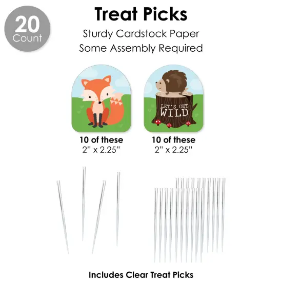 Big Dot of Happiness Woodland Creatures - Baby Shower or Birthday Party Favors and Cupcake Kit - Fabulous Favor Party Pack - 100 Pieces {7}