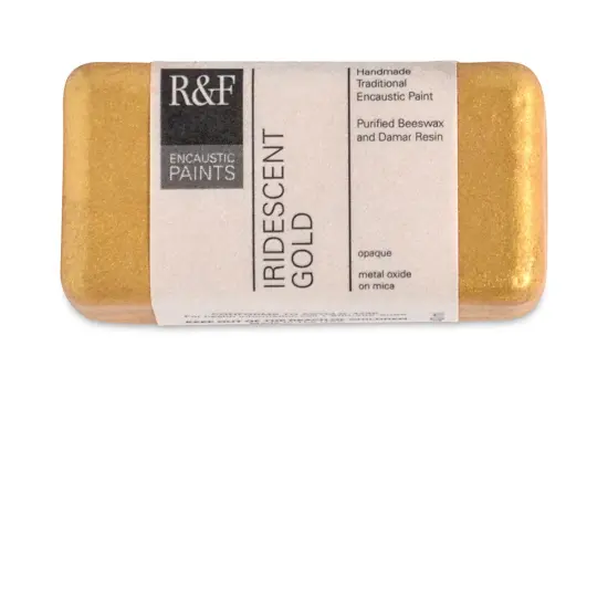 R&F Encaustic Paint Block - Iridescent Gold, 40 ml block {2}