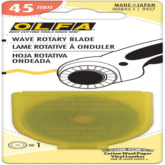 OLFA Decorative Edge Rotary Blade 45mm-Wave {1}