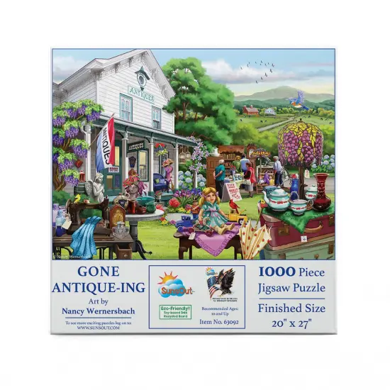 Sunsout Gone Antique-ing 1000 pc Jigsaw Puzzle 63092 {4}