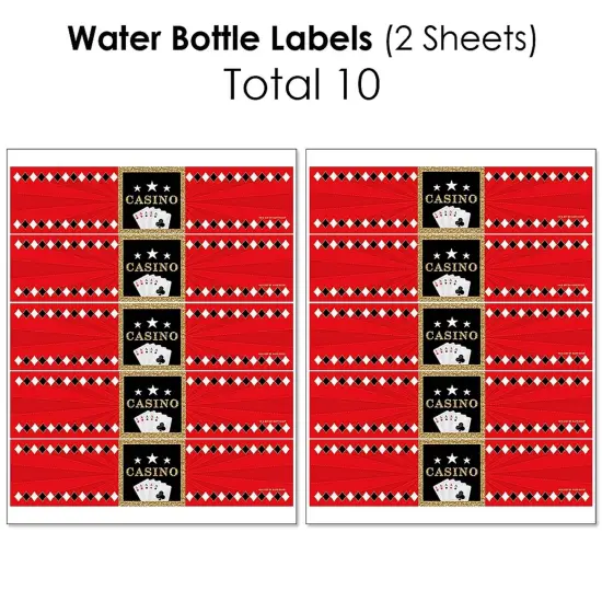 Big Dot of Happiness Las Vegas - Casino Party Decorations - Beverage Bar Kit - 34 Pieces {7}