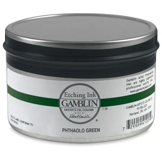 Gamblin Etching Ink - Phthalo Green, 1 lb {1}