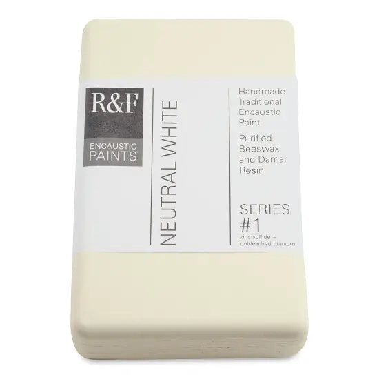 R&F Encaustic Paint Block - Neutral White, 333 ml block {1}