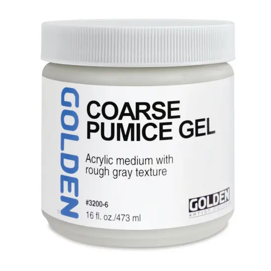 Golden Pumice Gel Medium - Coarse, 16 oz jar {2}