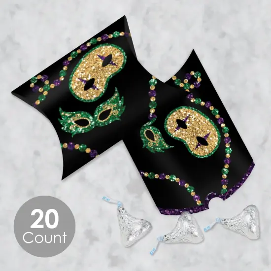 Big Dot of Happiness Mardi Gras - Favor Gift Boxes - Masquerade Party Petite Pillow Boxes - Set of 20 {3}