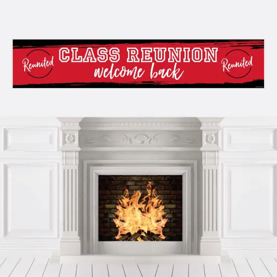 Big Dot of Happiness Reunited Red - School Class Reunion Party Decorations Party Banner {1}